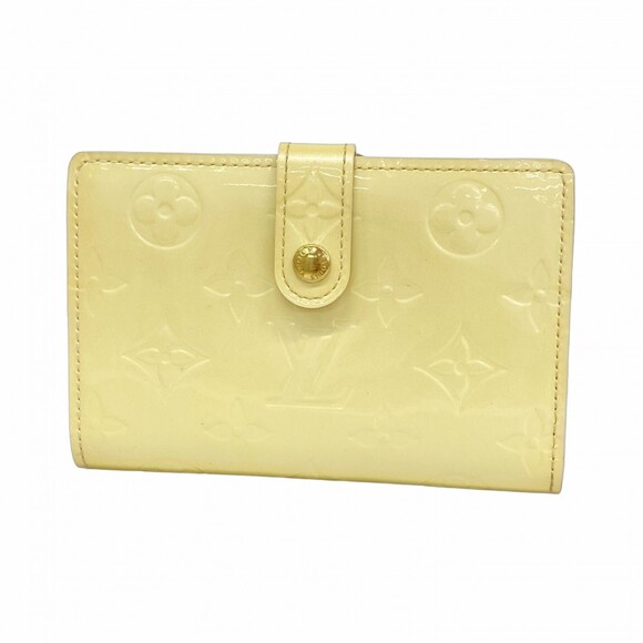 Louis Vuitton Vernis Portemonnaie Vienne Noir Wallet M91363 Perle Ladies